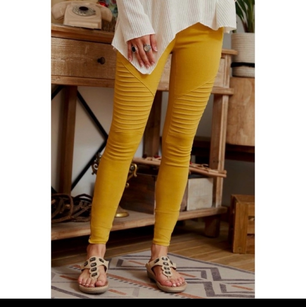 Mustard Moto Jeggings - Picture 3 of 4